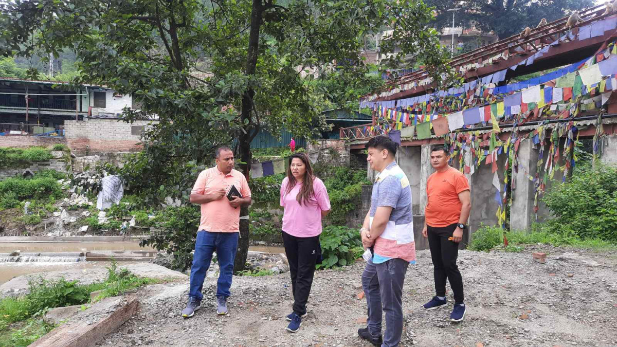 मन्त्री झाँक्रीद्वारा बागमती करिडोर निरीक्षण, द्रुत गतिमा काम अघि बढाउन निर्देशन