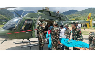 मुगुमा सुत्केरी महिलाको हेलिकोप्टरमार्फत उद्धार