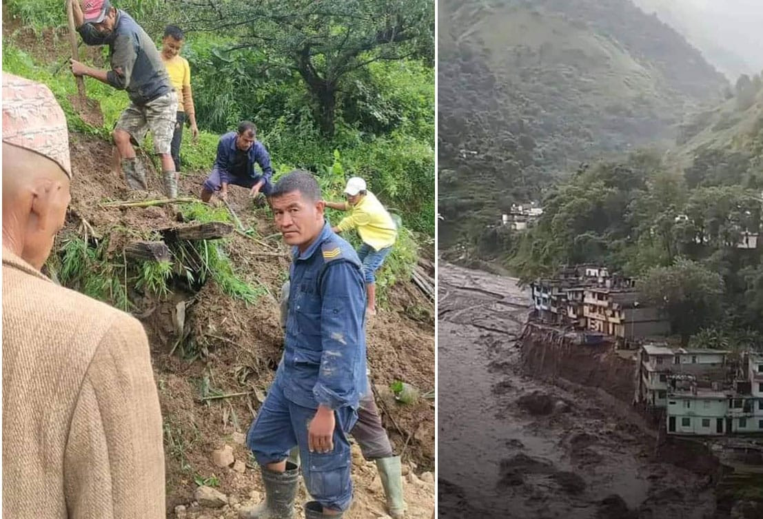 दार्चुला बाढी–पहिरो अपडेटः ५ जनाको मृत्यु, १० अझै बेपत्ता