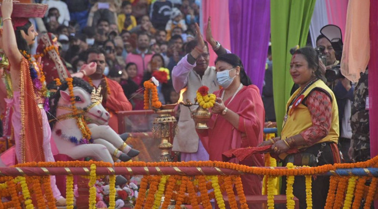 राष्ट्रपति भण्डारीद्वारा गुह्येश्वरी पुगेर छठपूजा