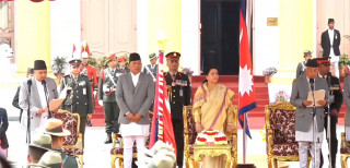 नवनिर्वाचित राष्ट्रपति रामचन्द्र पौडेलद्वारा पद तथा गोपनियताको शपथ ग्रहण