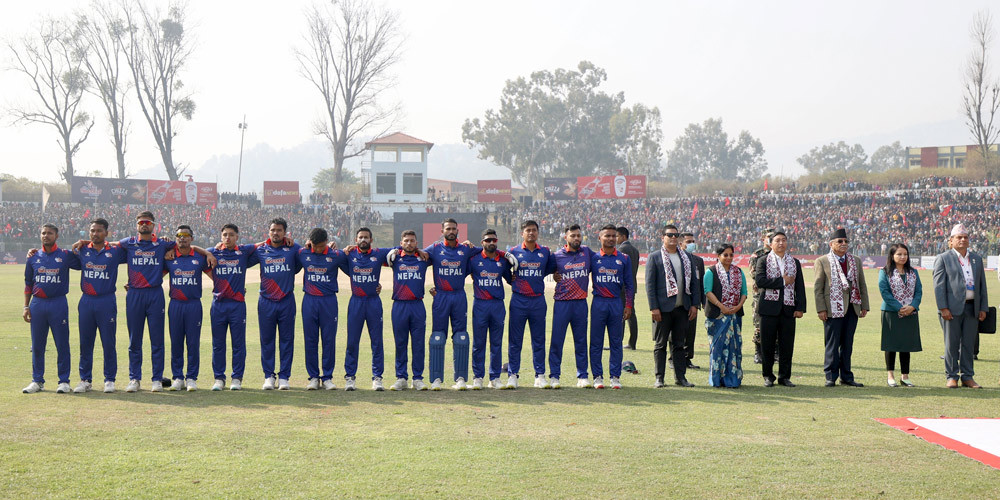 विजेता नेपाली राष्ट्रिय क्रिकेट टोलीलाइ बधाईको ओईरो, सरकारद्वारा सम्मान(खासखबर)