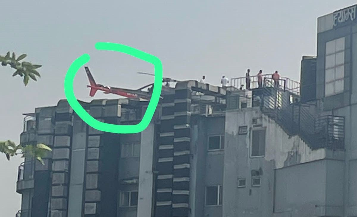 काठमाडौंको ह्याम्स अस्पतालमा हेलिकोप्टर दुर्घटना