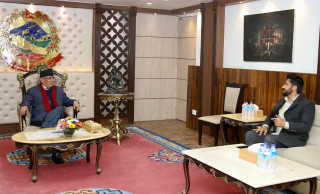 रविसँगको भेटमा प्रधानमन्त्री प्रचण्डले भने– भ्रष्टाचारीलाई छाड्दिन