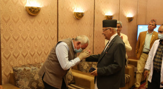 केपी ओलीसँग चन्द्र भण्डारीले के भने ?