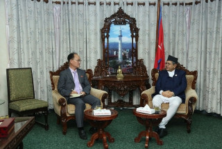 सभामुख घिमिरे र उत्तर कोरियाली राजदूत मेनबीच भेटवार्ता 