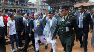 राष्ट्रपति पौडेलद्वारा पाटनस्थित कृष्ण मन्दिरको दर्शन