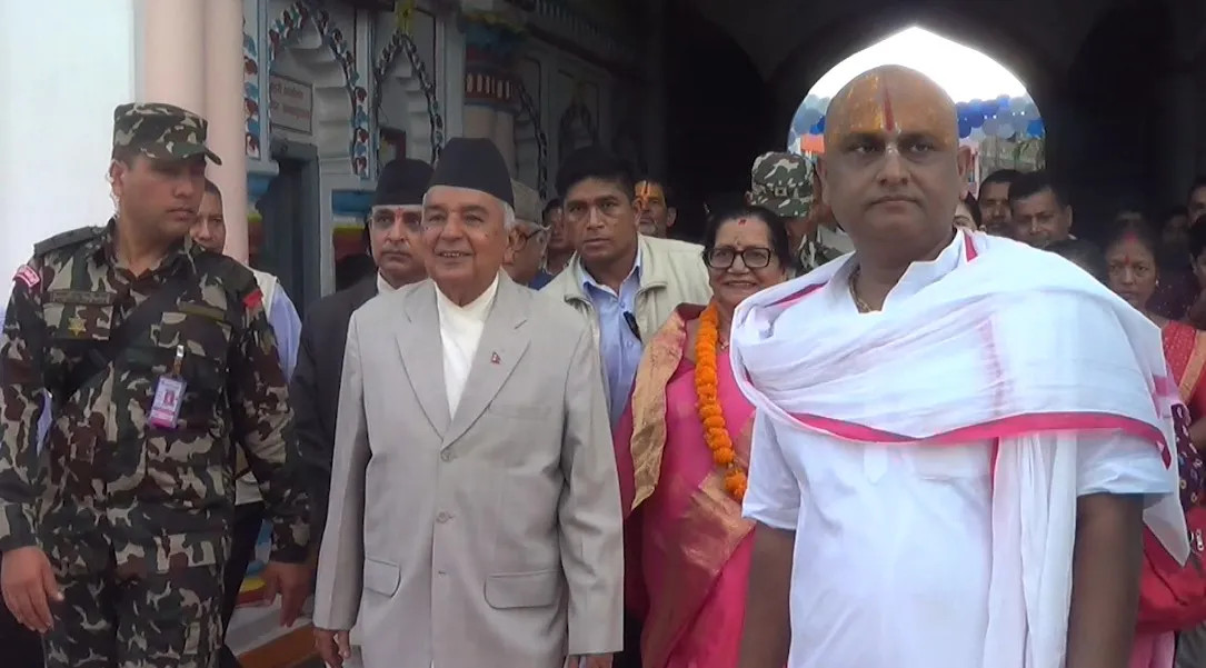 राष्ट्रपति पौडेलले गरे जानकी मन्दिरमा पूजा अर्चना