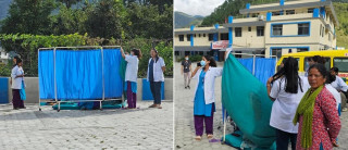 भूकम्पले हल्लाएपछि चौरमै बच्चा जन्मियो