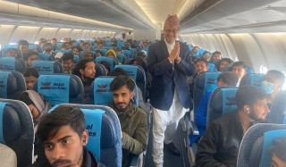 इजरायलबाट २५३ जना नेपाली बोकेको विमान काठमाडौंका लागि उड्यो