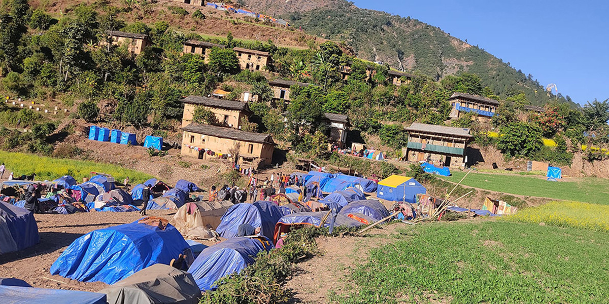 भूकम्प प्रभावित क्षेत्रमा साढे तीन हजार अस्थायी आवास निर्माण