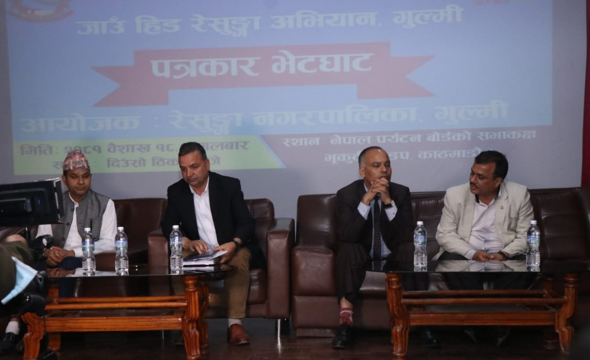 “जाउँ हिँड रेसुङ्गा”अन्तर्गत पर्यटन प्रर्वद्धन अभियानको आज प्रधानमन्त्रीले उद्याटन गर्दै