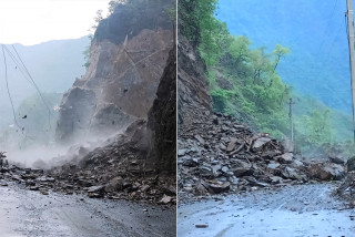 जलवीरेमा पहिरो खस्दा नारायणगढ–मुग्लिन सडक अवरुद्ध