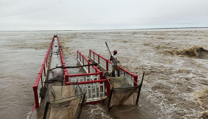 सप्तकोशी नदीमा पानीको बहाव ५६ वर्षयताकै उच्च