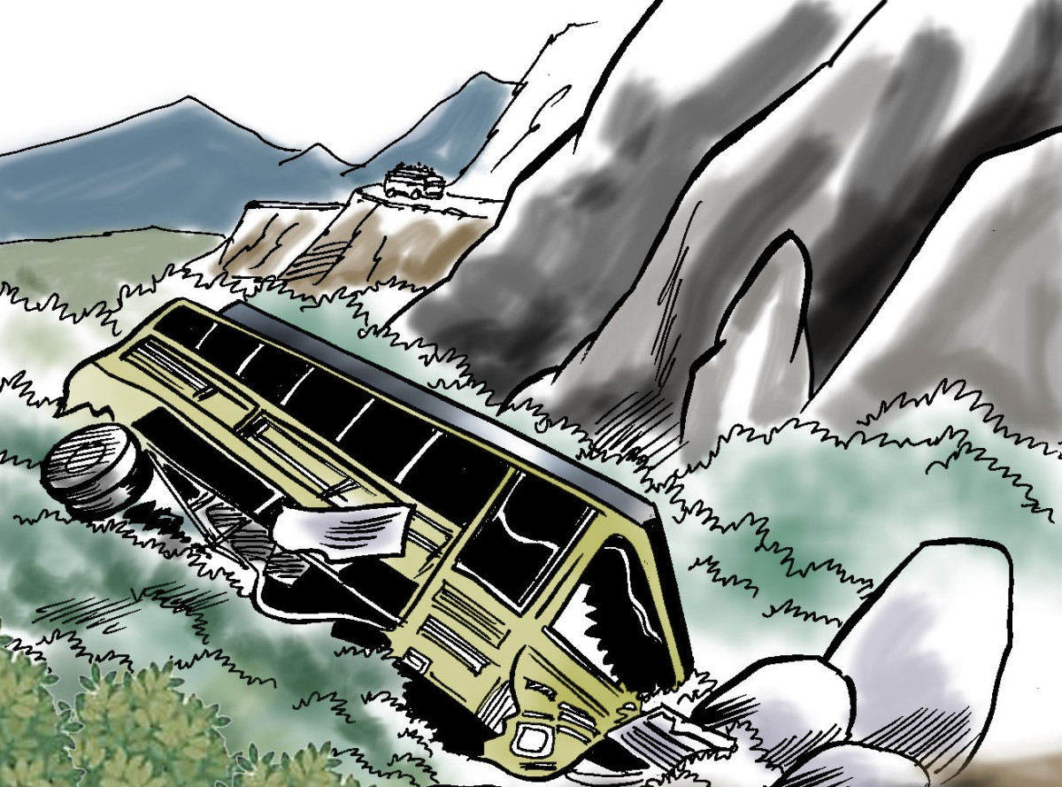 दैलेखमा बस दुर्घटना